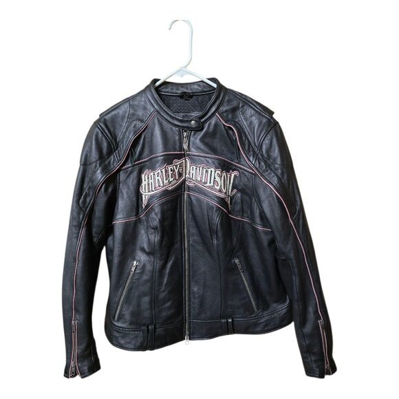 Ladies Harley Davidson Tempest Leather Motorcycle Jacket - Picture 1 of 9